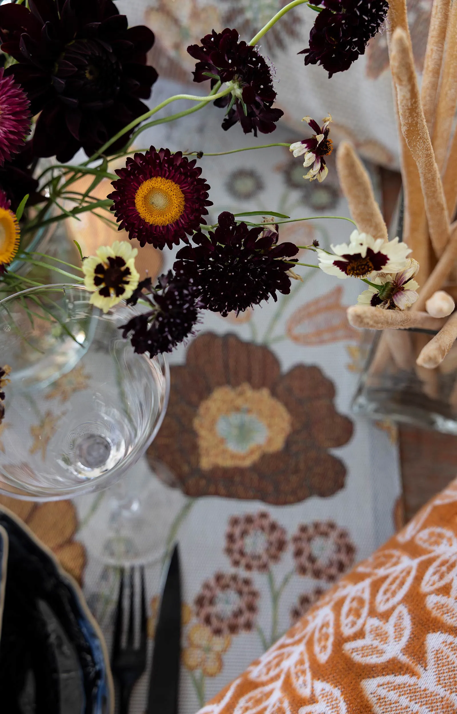 Kvällsblom capa de almofada 40x40 cm, Multicolor Ekelund Linneväveri