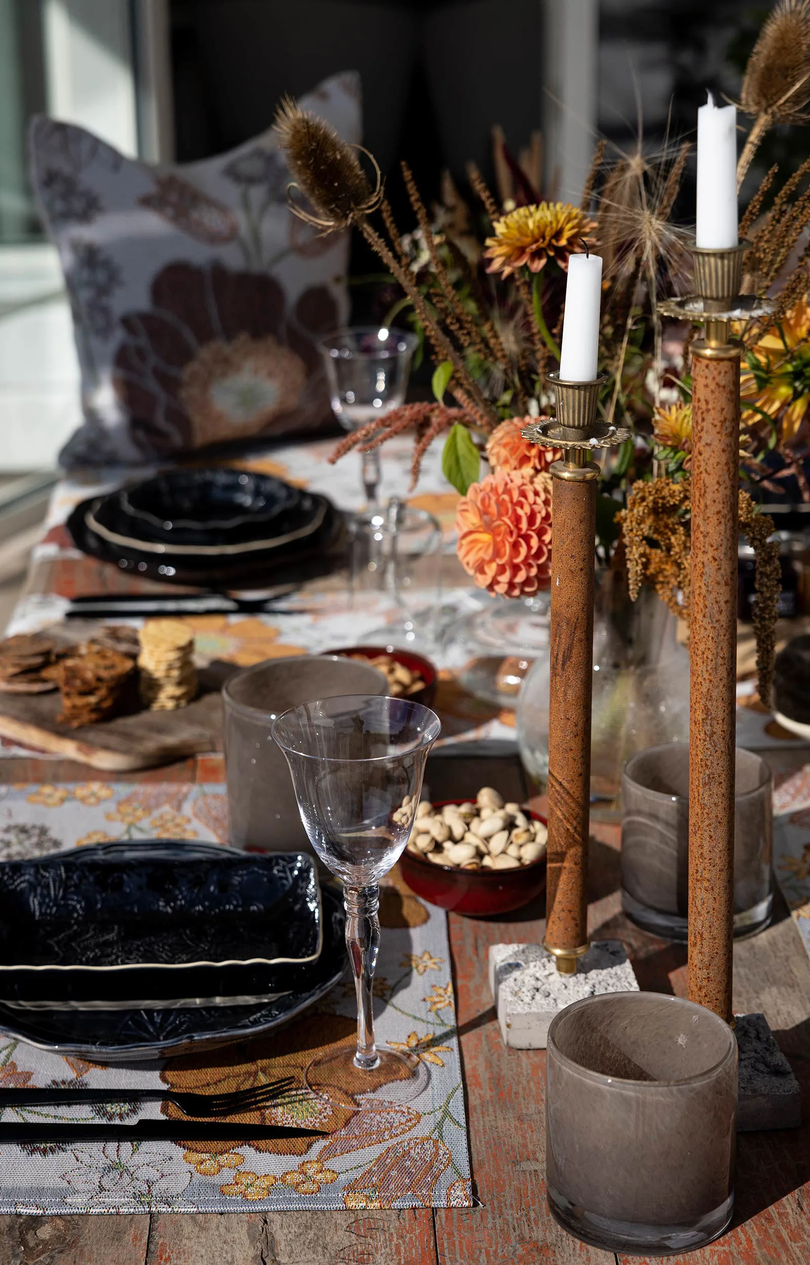 Kvällsblom capa de almofada 40x40 cm, Multicolor Ekelund Linneväveri