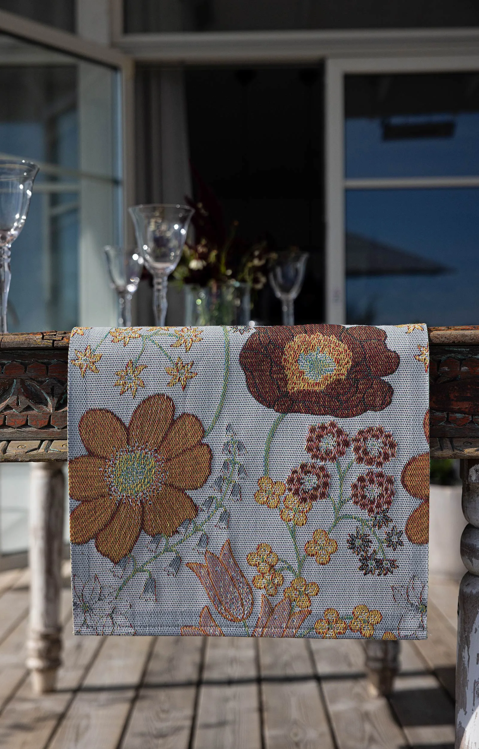 Kvällsblom pano de cozinha 35x50 cm, Multicolor Ekelund Linneväveri