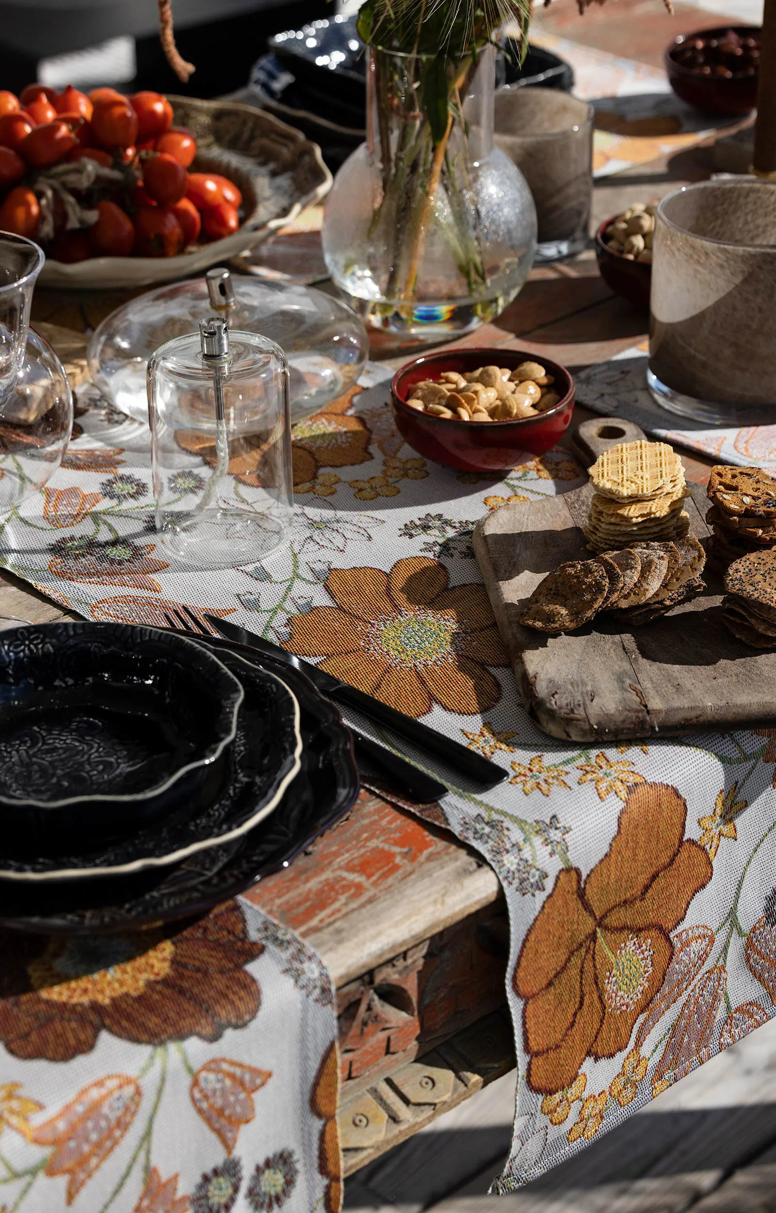 Kvällsblom pano de cozinha 35x50 cm, Multicolor Ekelund Linneväveri