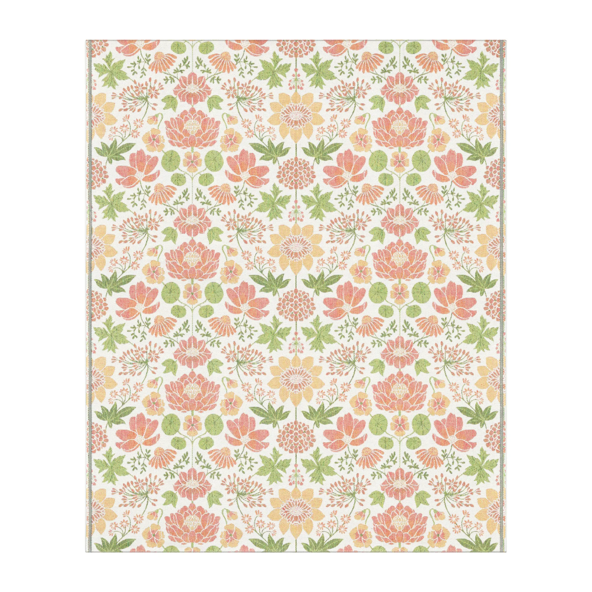 Manta de algodão Krasse 140x170 cm, Laranja Ekelund Linneväveri