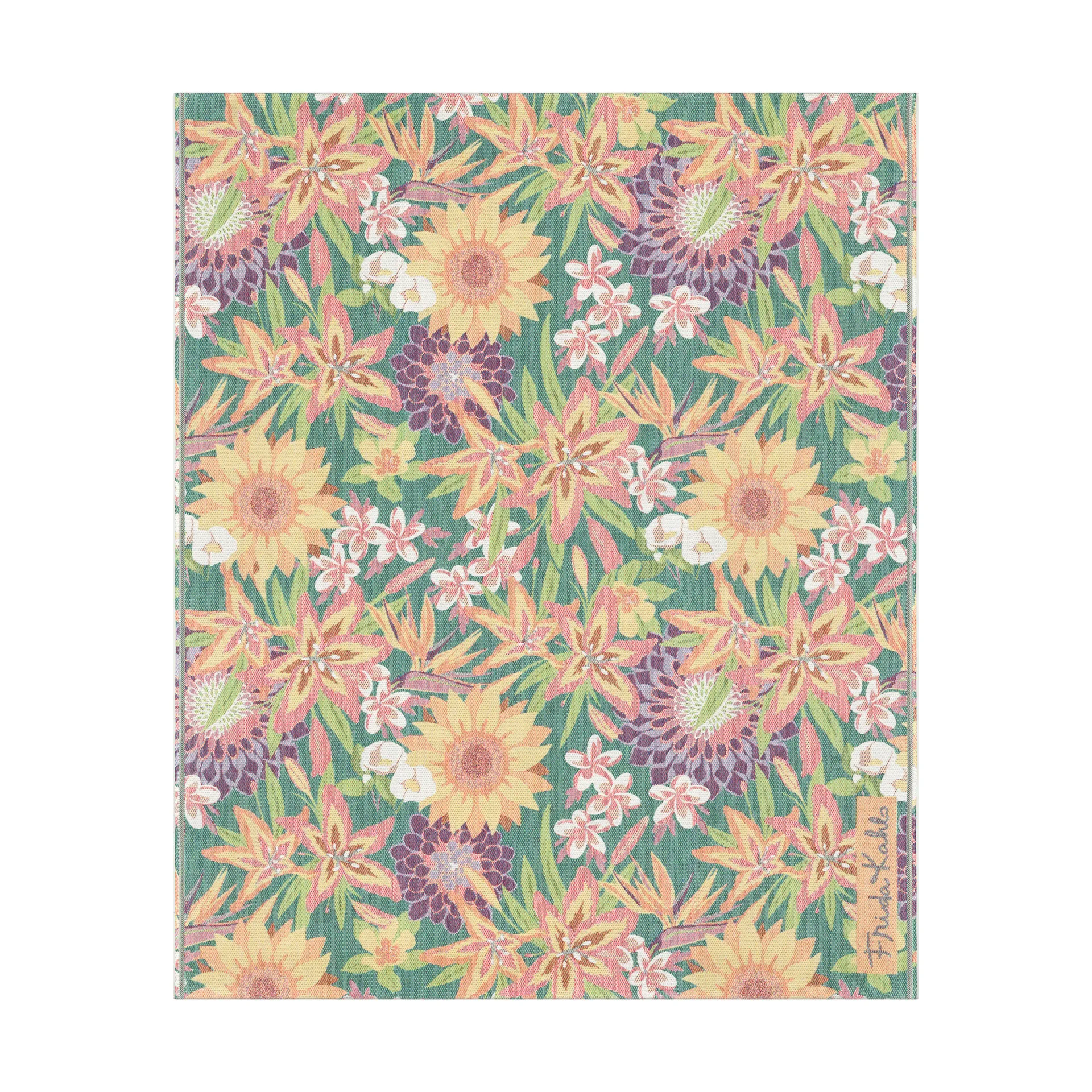 Manta Flores 140x170 cm, Multi Ekelund Linneväveri