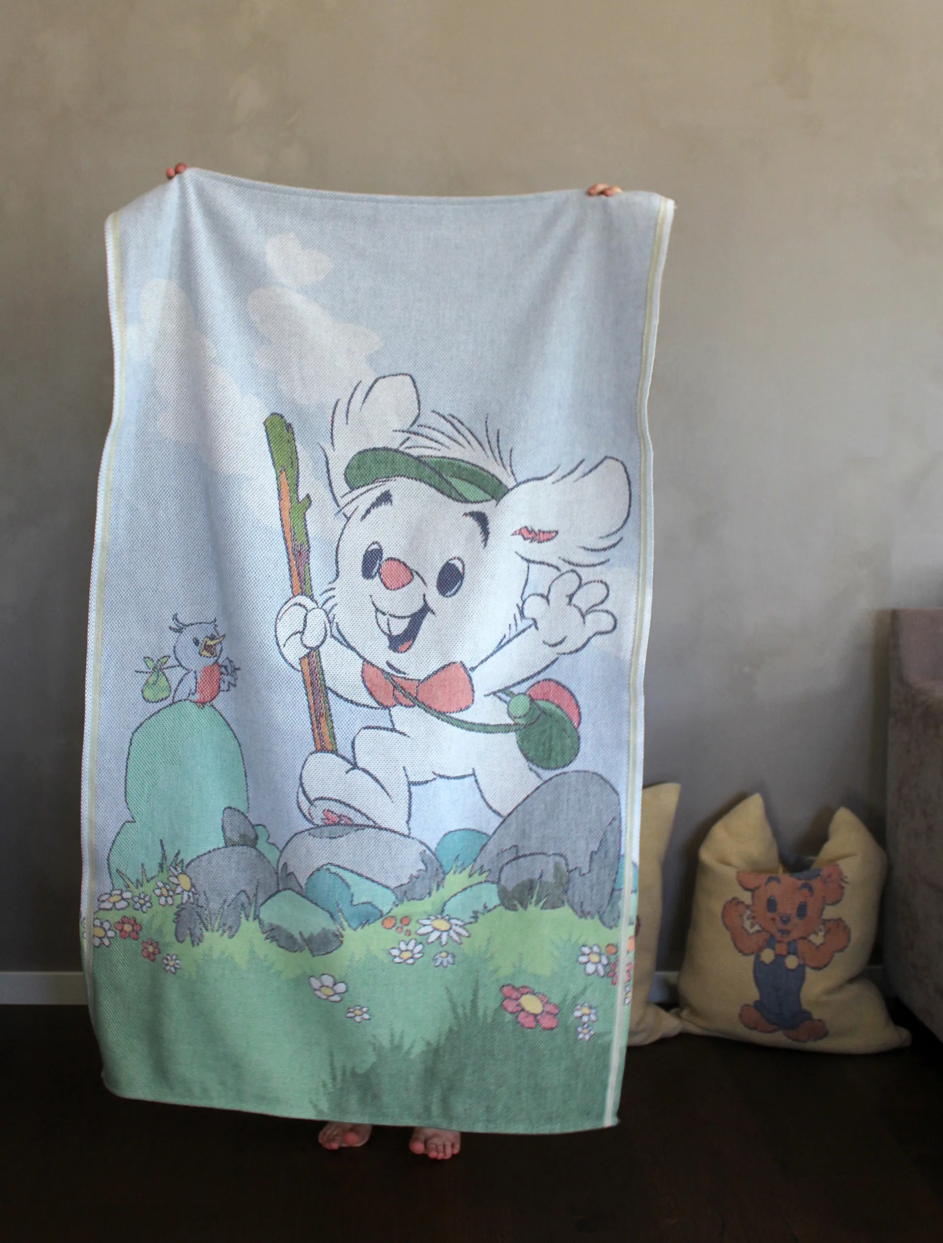 Manta infantil Aventura 72x105 cm, Multicolor Ekelund Linneväveri