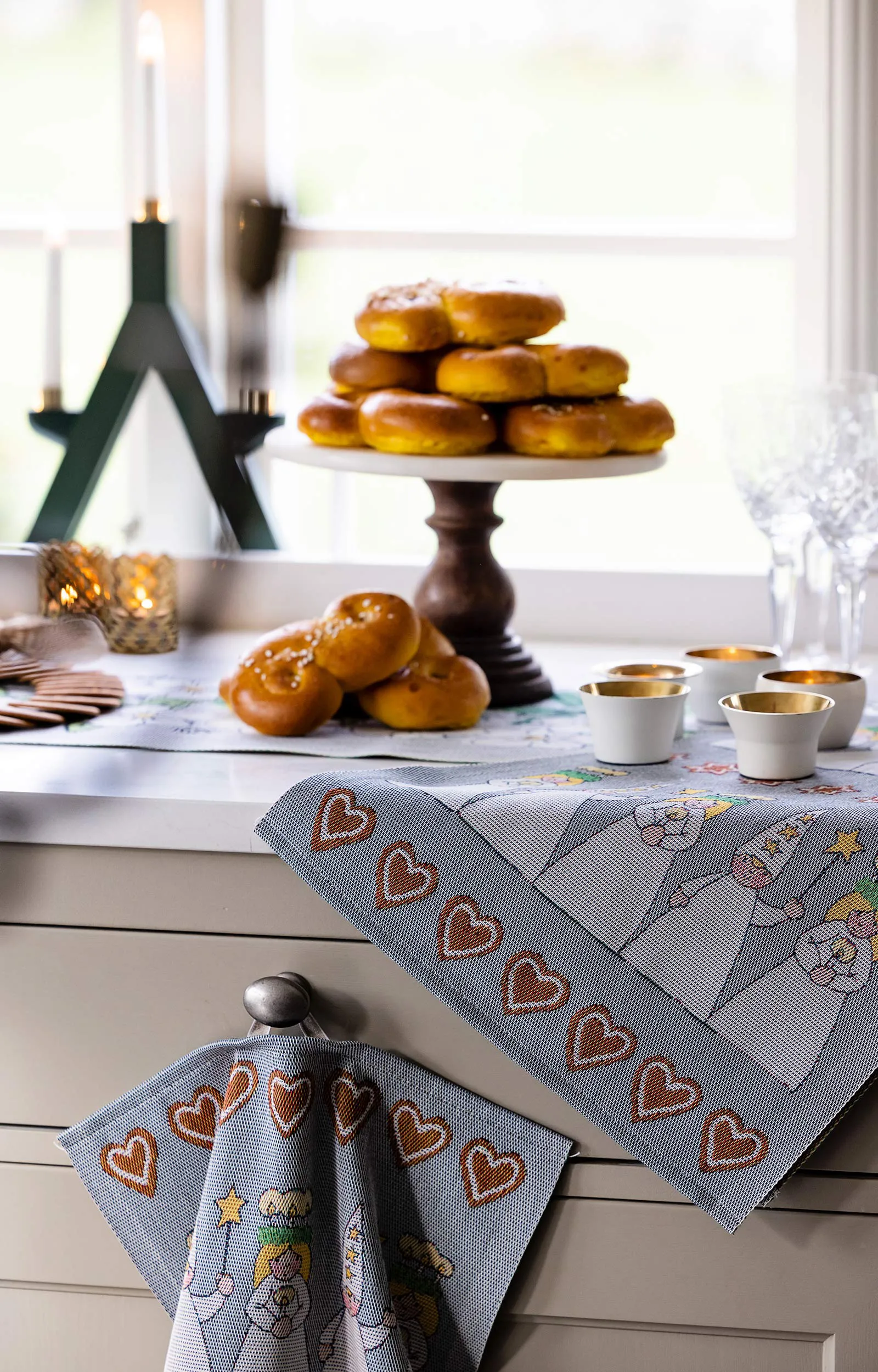 Mistelkvist caminho de mesa 35x120 cm, Multicolor Ekelund Linneväveri