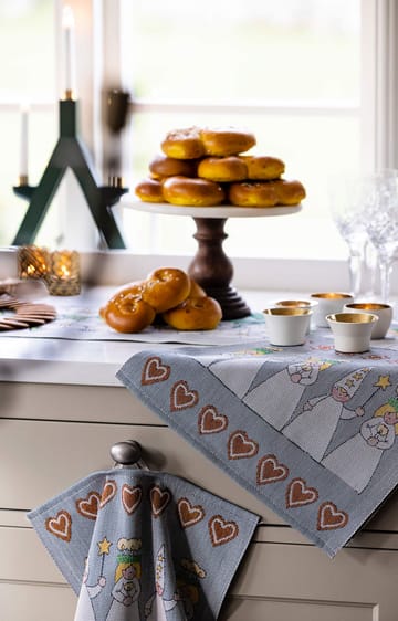 Mistelkvist caminho de mesa 35x120 cm - Multicolor - Ekelund Linneväveri