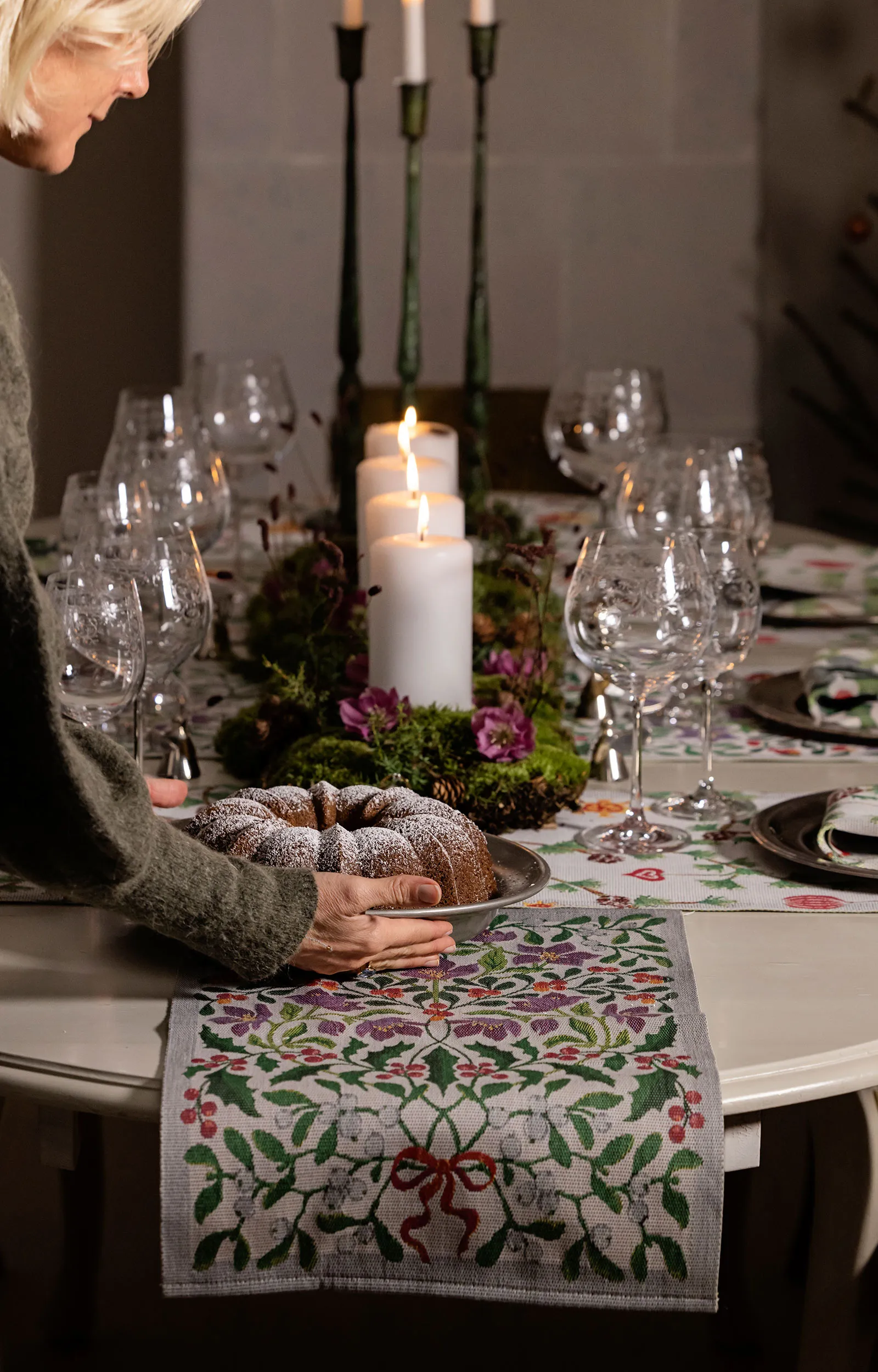 Mistelkvist pano de cozinha 35x50 cm, Multicolor Ekelund Linneväveri