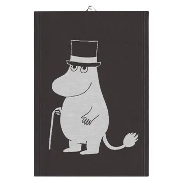 Pano de cozinha Big Moominpappa 35x50 cm - preto - Ekelund Linneväveri