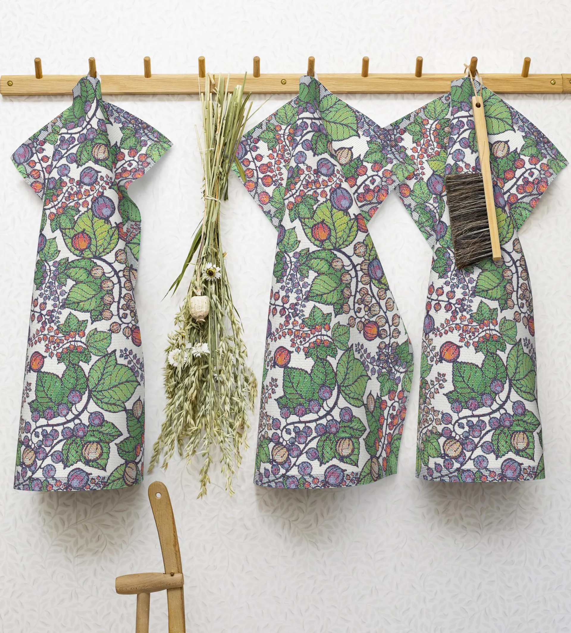 Pano de cozinha Gooseberries 35x50 cm, Verde Ekelund Linneväveri