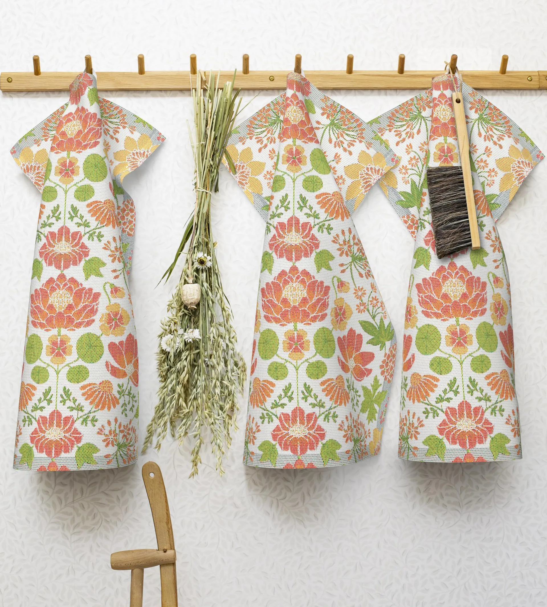 Pano de cozinha Krasse 35x50 cm, Laranja Ekelund Linneväveri