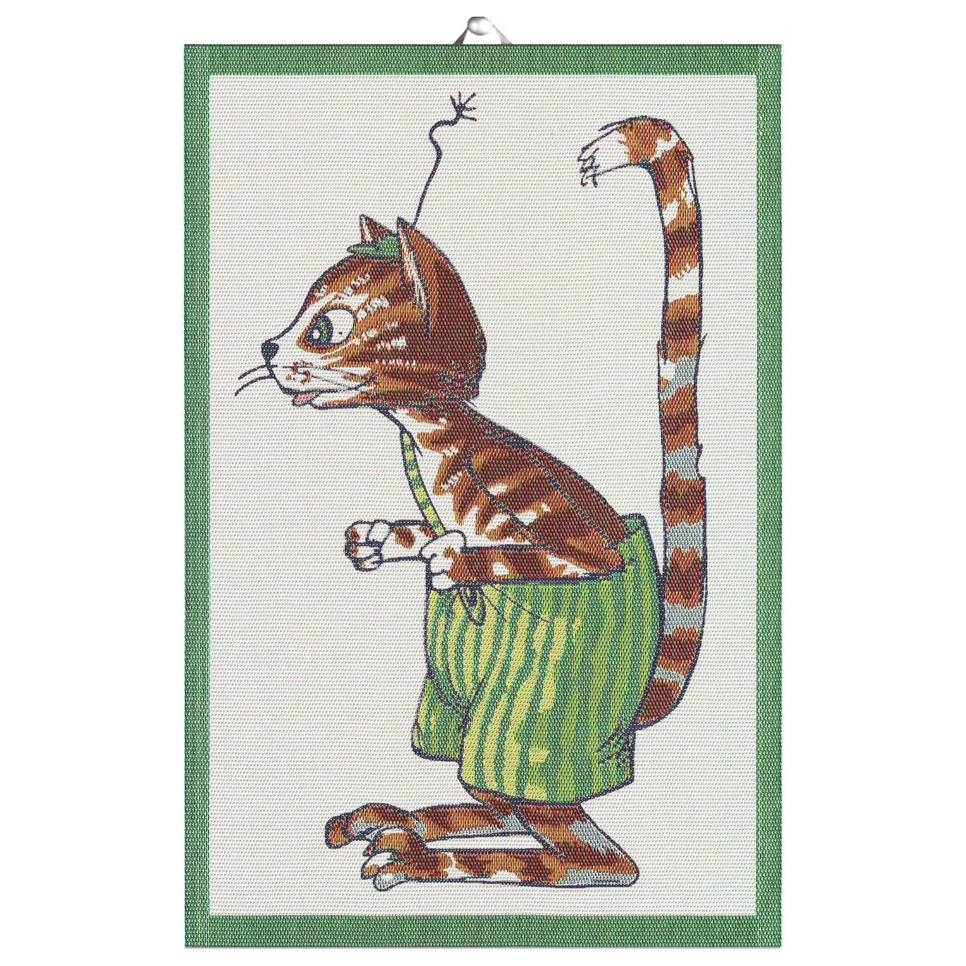 Pano de cozinha Pettson & Findus, Findus Ekelund Linneväveri