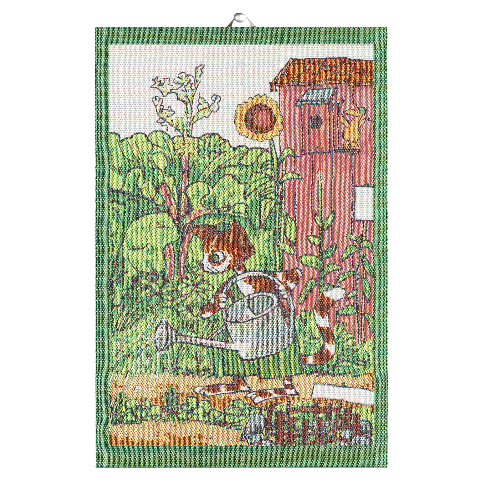 Pano de cozinha Pettson & Findus, watering can Ekelund Linneväveri