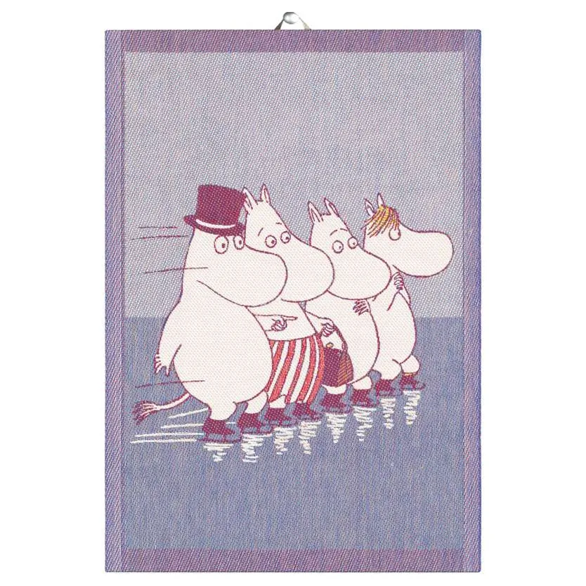 Pano de cozinha Skiing 35x50 cm, Azul Ekelund Linneväveri