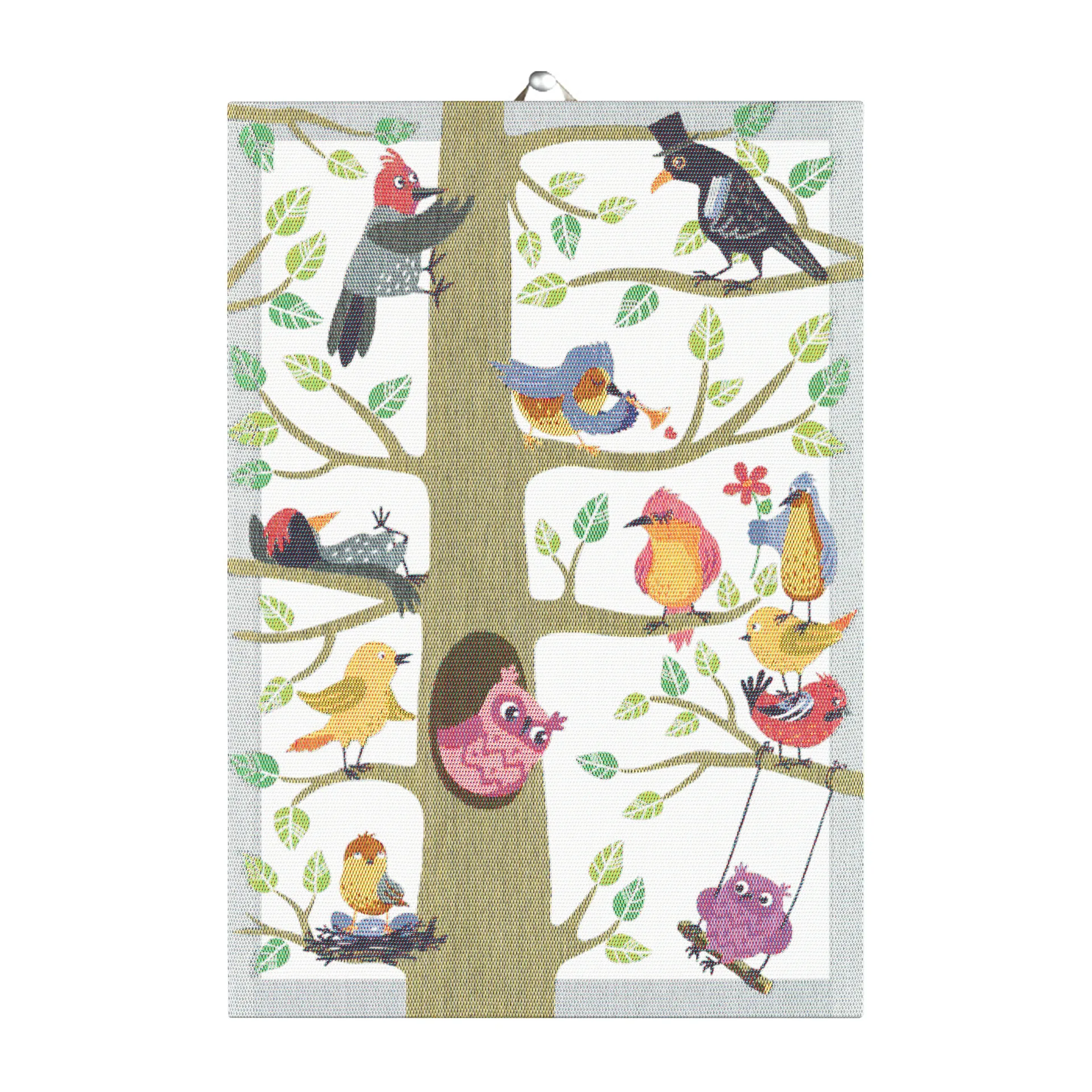 Pano de cozinha Vårfåglar, 35x50 cm Ekelund Linneväveri