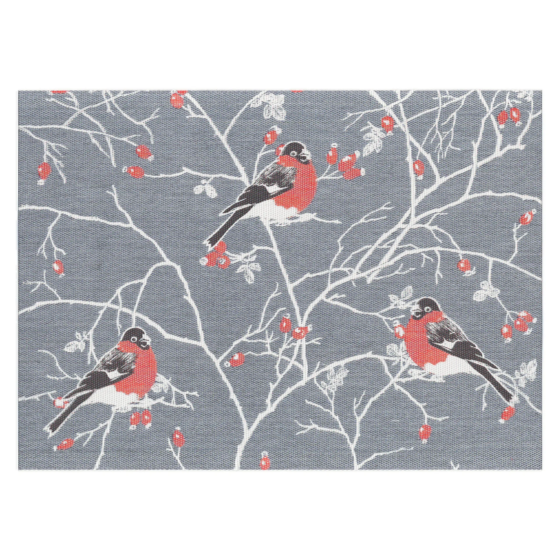 Placemat Frostkvist 35x48 cm, Cinzento Ekelund Linneväveri