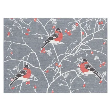 Placemat Frostkvist 35x48 cm - Cinzento - Ekelund Linneväveri