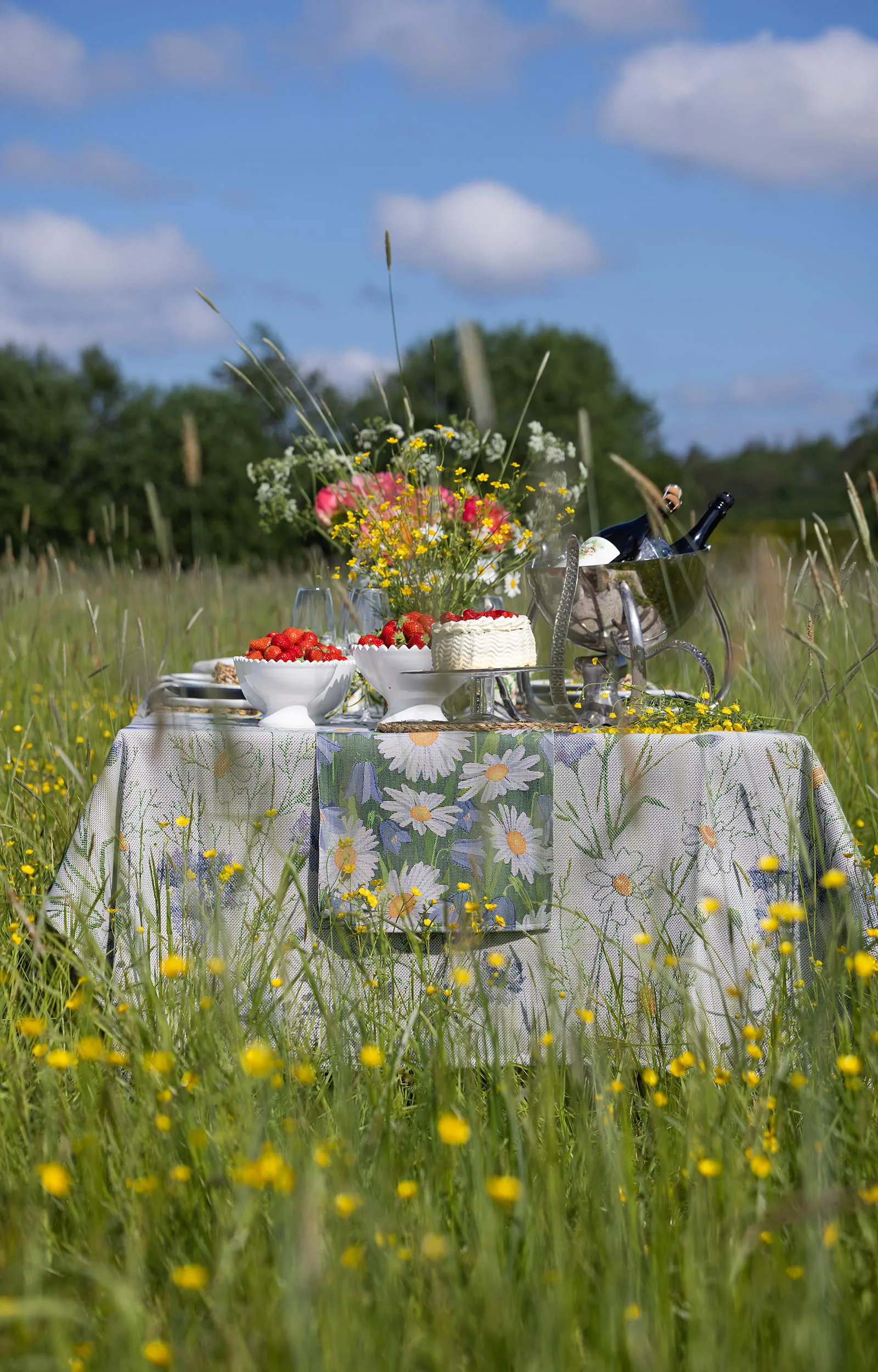 Sommar individual de mesa 35x48 cm, Multicolor Ekelund Linneväveri