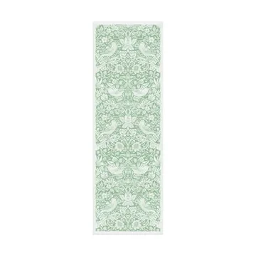 Strawberry Thief caminho de mesa 50x150 cm - Verde - Ekelund Linneväveri