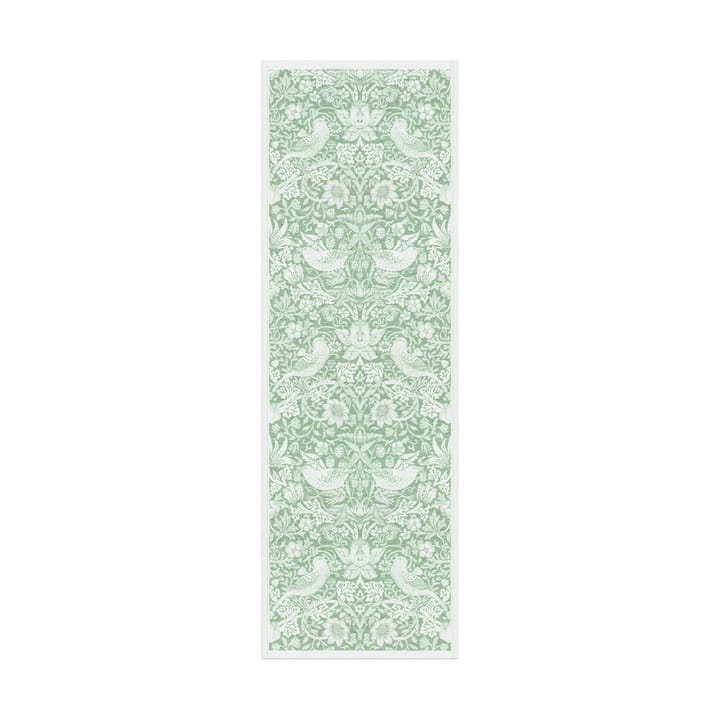 Strawberry Thief caminho de mesa 50x150 cm - Verde - Ekelund Linneväveri