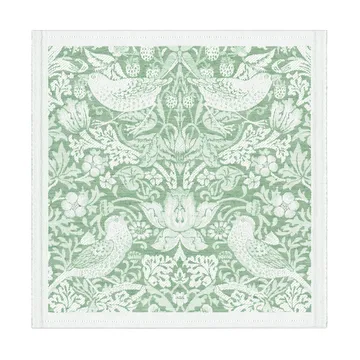  Strawberry Thief guardanapo de tecido 35x35 cm - Verde - Ekelund Linneväveri