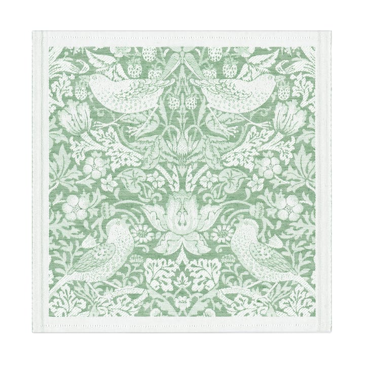  Strawberry Thief guardanapo de tecido 35x35 cm - Verde - Ekelund Linneväveri