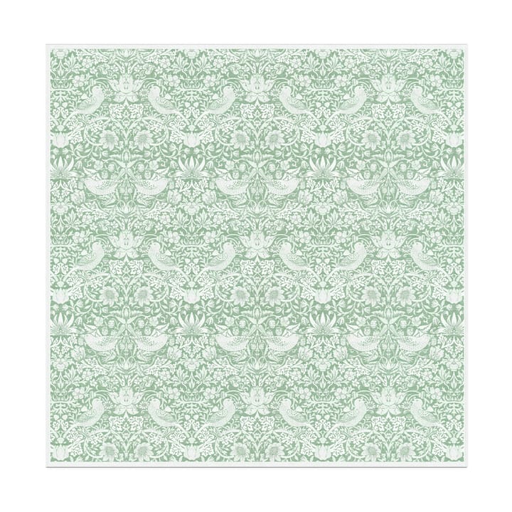 Strawberry Thief toalha de mesa 150x150 cm - Verde - Ekelund Linneväveri
