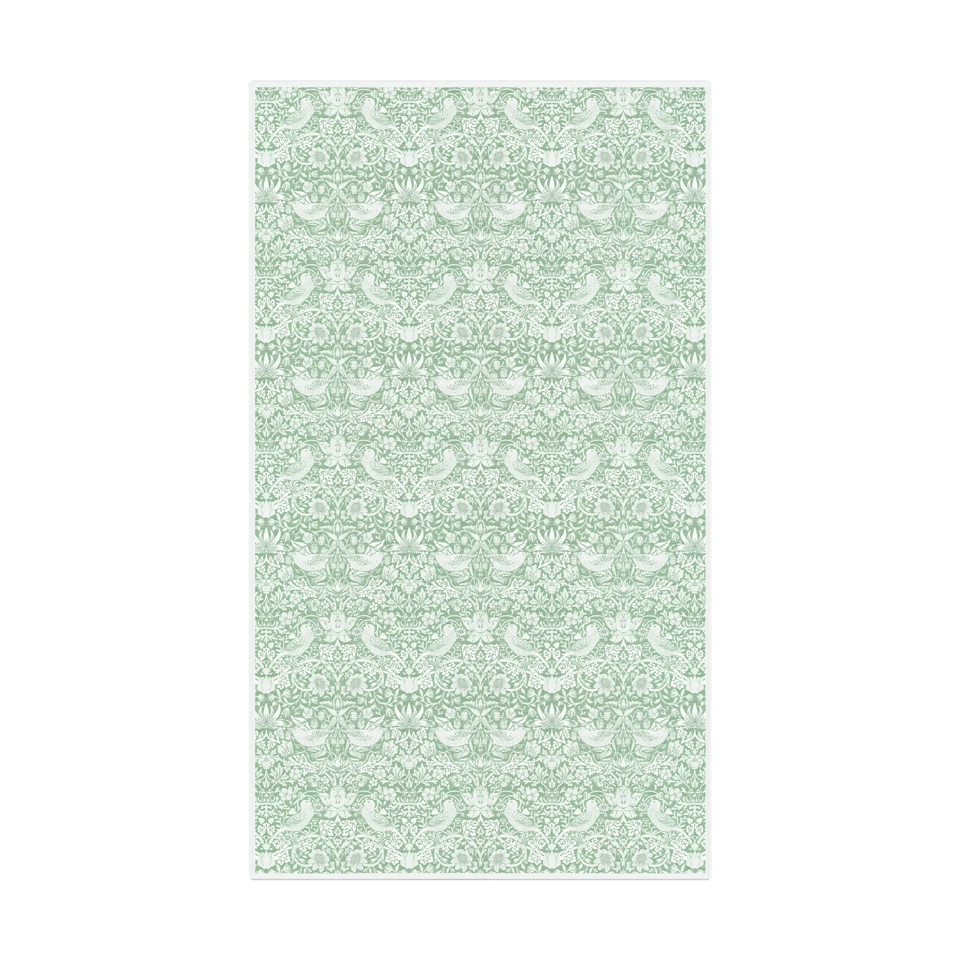 Strawberry Thief toalha de mesa 150x250 cm, Verde Ekelund Linneväveri