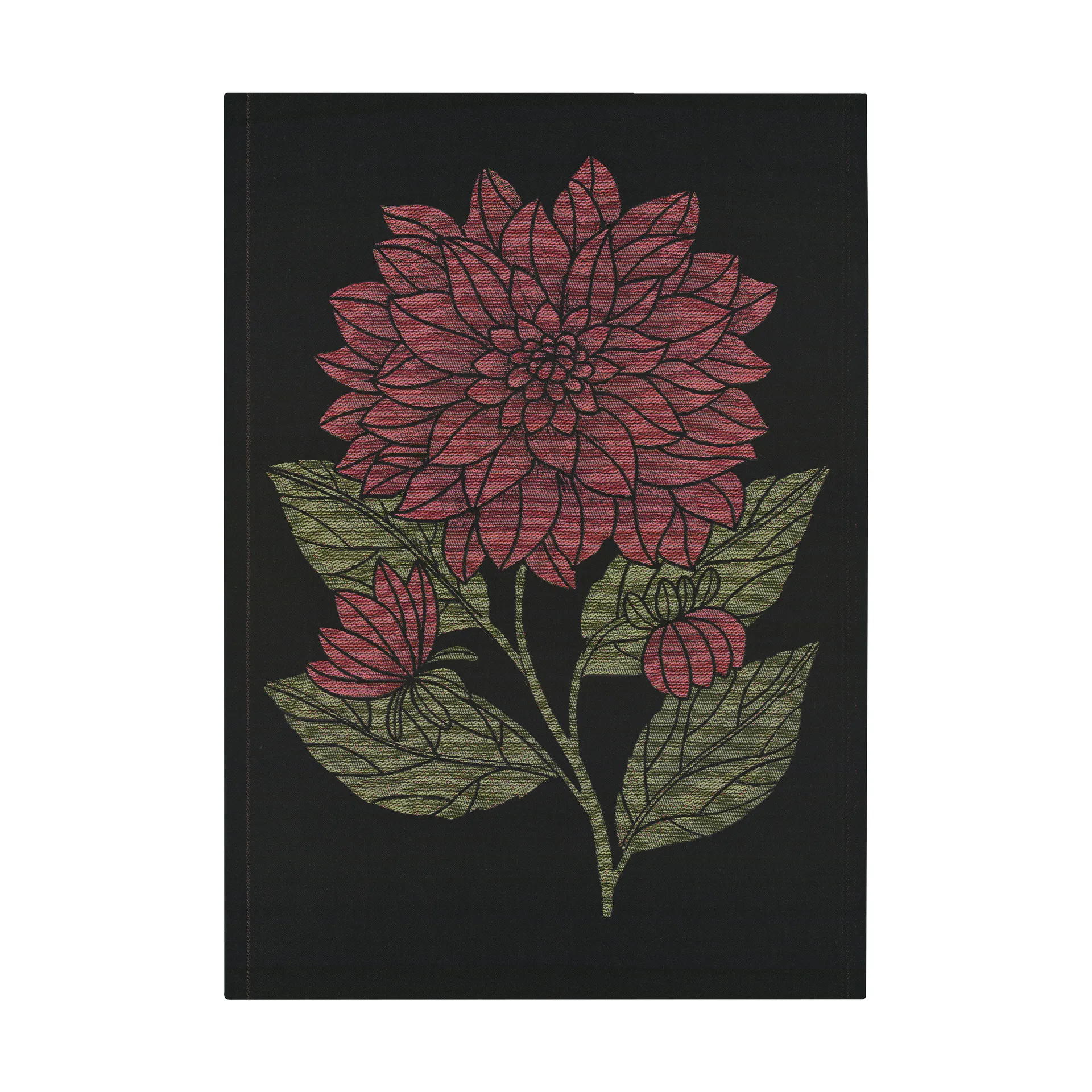 Toalha de cozinha Dahlia 48x70 cm, Vermelho-preto-verde Ekelund Linneväveri