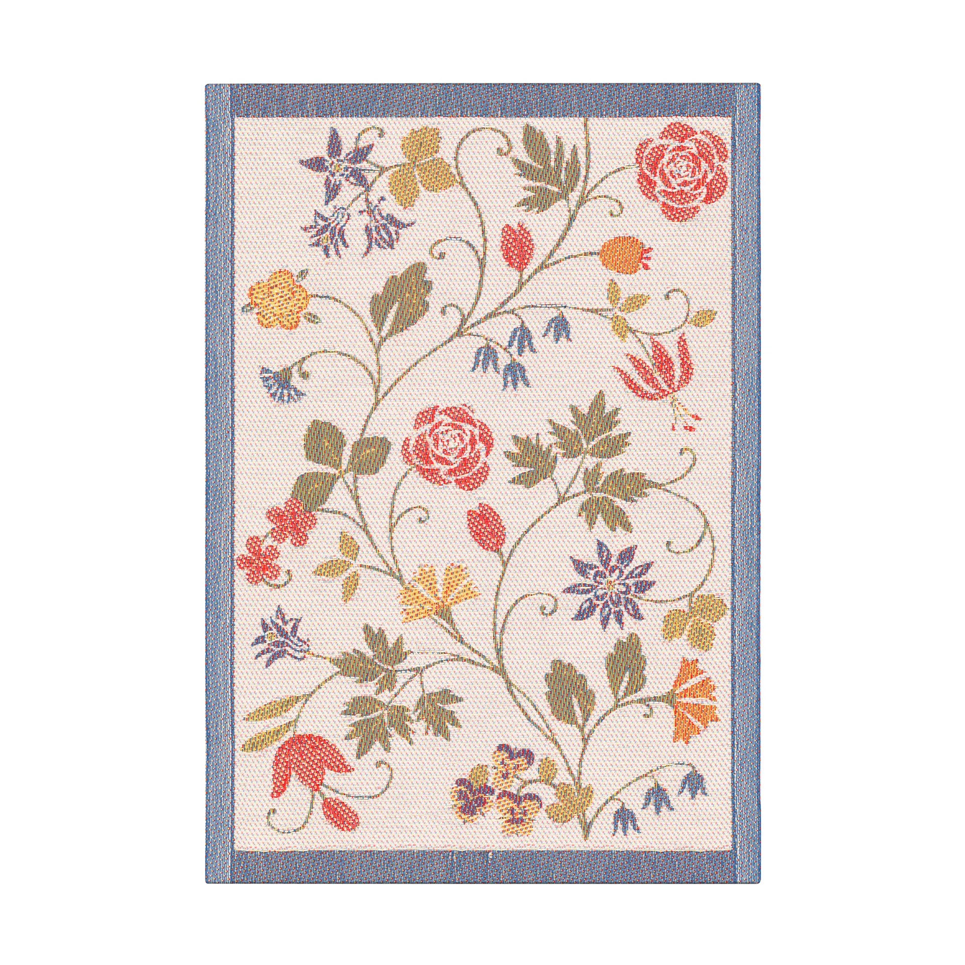 Toalha de cozinha Flower 35x50 cm, Vermelho-preto Ekelund Linneväveri