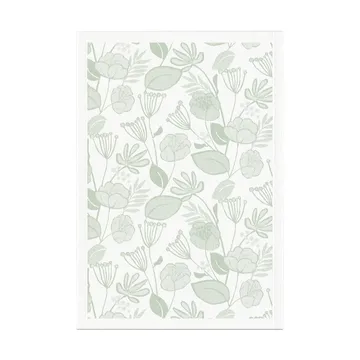 Toalha de cozinha Grönska 35x50 cm - Verde-branco - Ekelund Linneväveri
