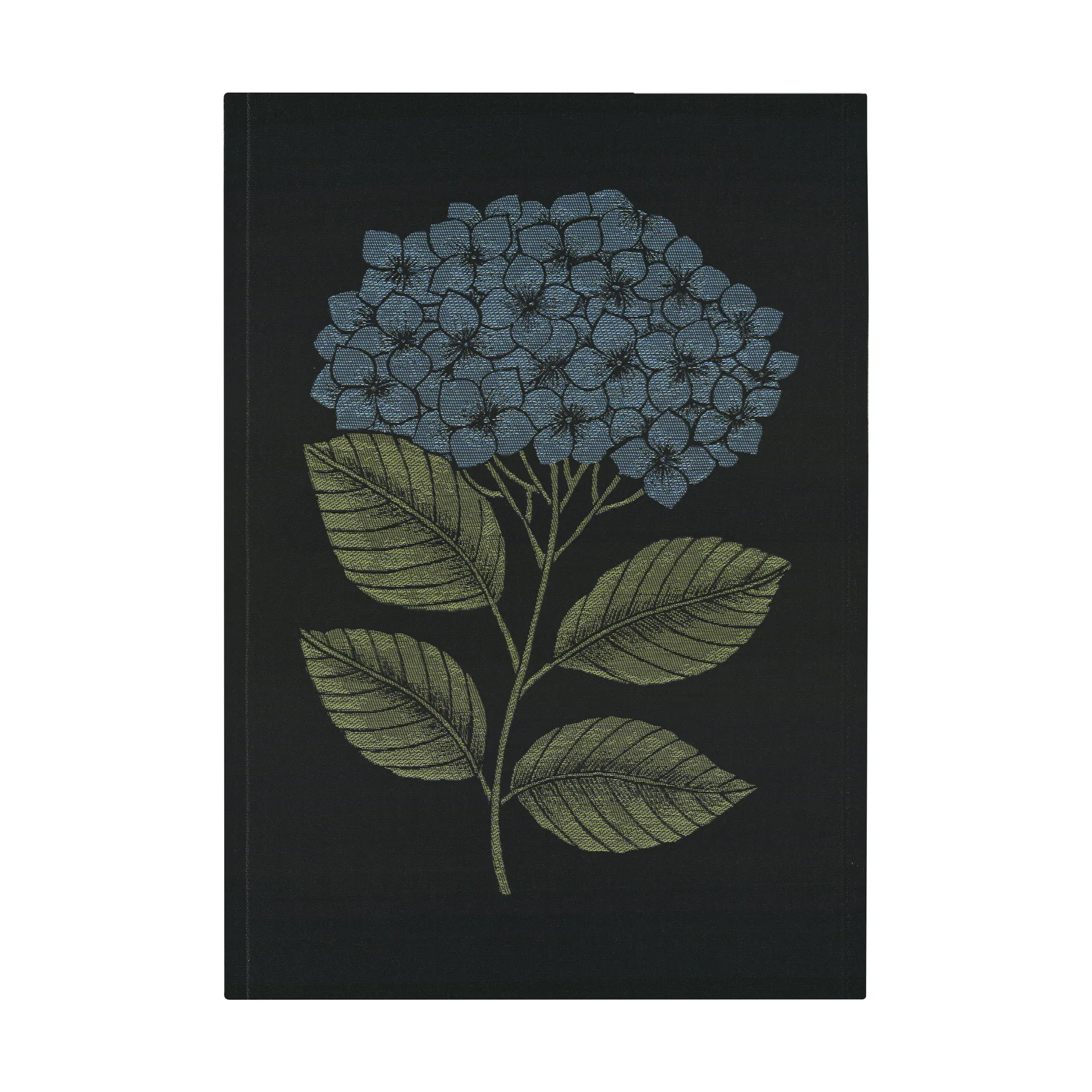 Toalha de cozinha Hydrangea 48x70 cm, Preto-azul Ekelund Linneväveri