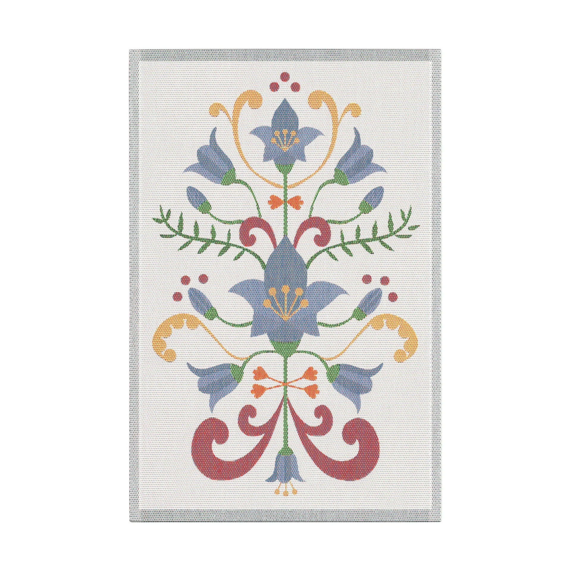 Toalha de cozinha Lindas blåklocka 40x60 cm, Azul-cinza Ekelund Linneväveri