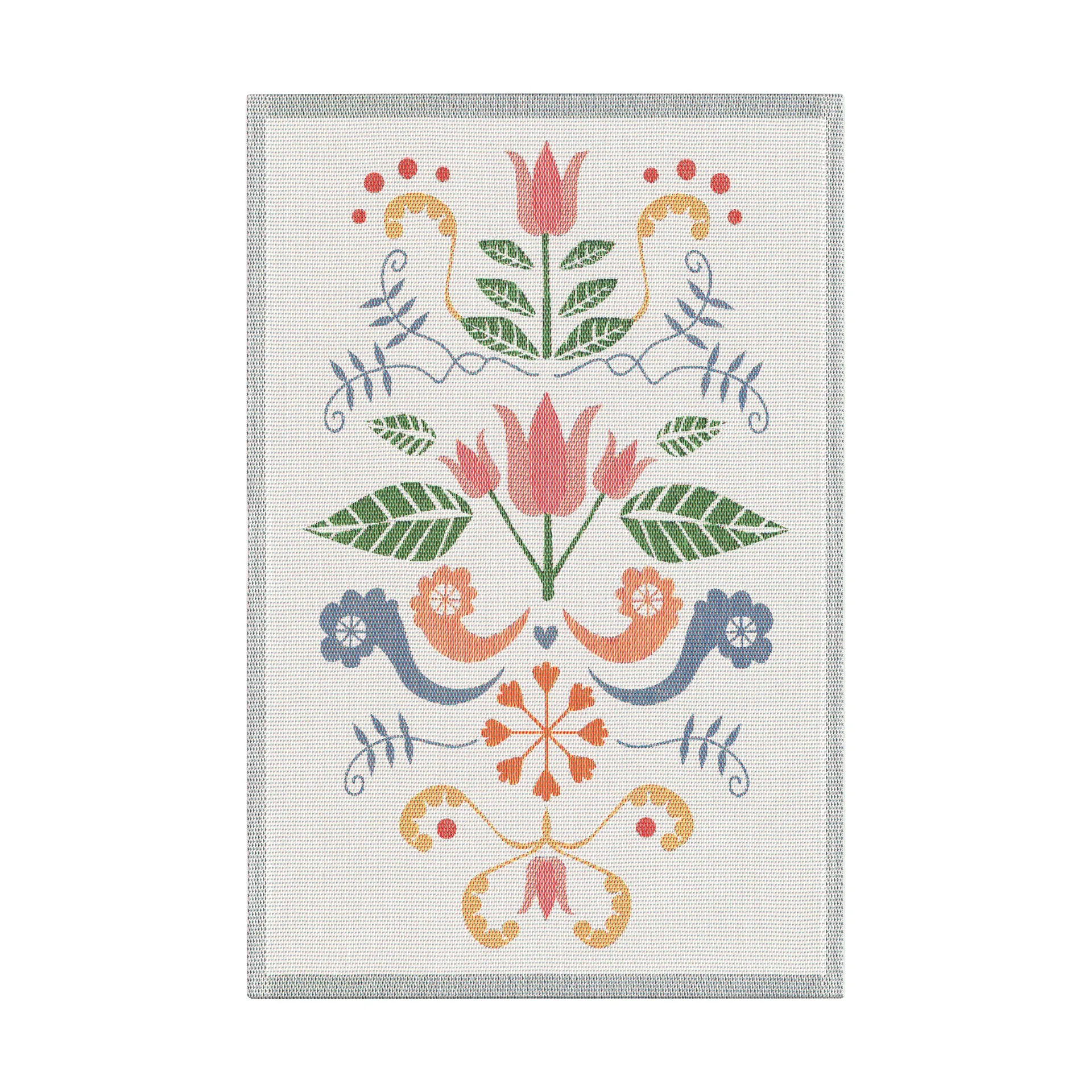 Toalha de cozinha Lindas tulpan 40x60 cm, Rosa-cinza Ekelund Linneväveri