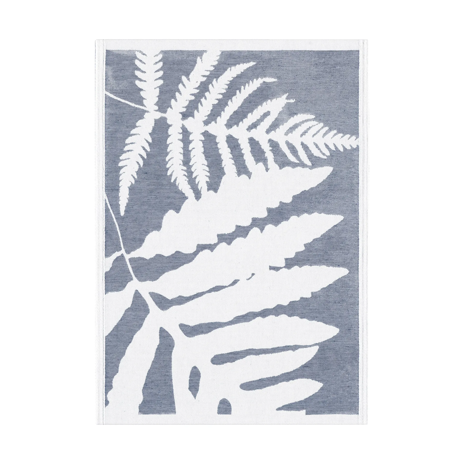 Toalha de cozinha Ormbunkar 50x70 cm, Azul-branco Ekelund Linneväveri