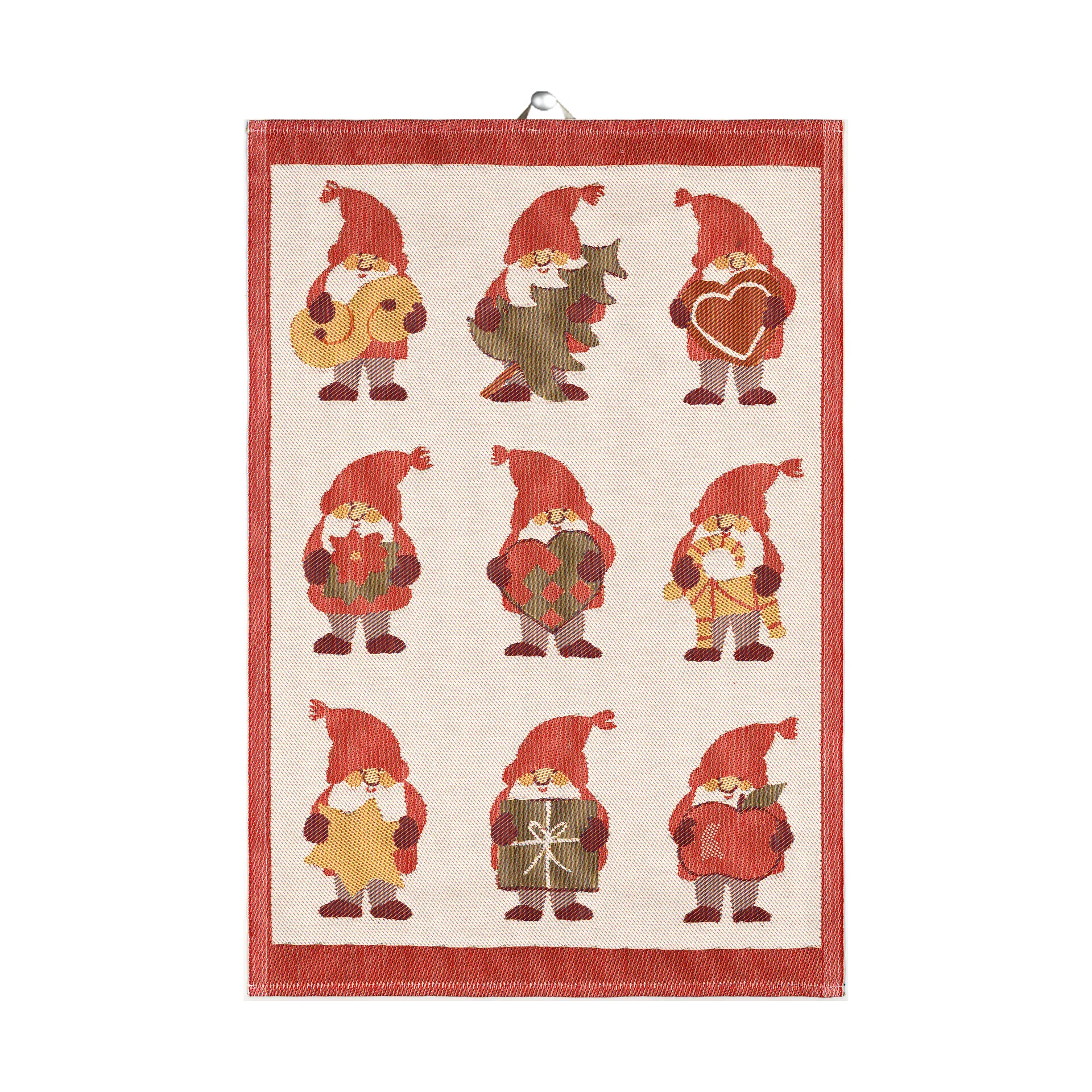 Toalha de cozinha Tomtemys 35x50 cm, Vermelho Ekelund Linneväveri