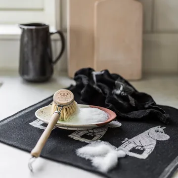 Toalha de louça Moominmamma 28x35 cm - preto - Ekelund Linneväveri