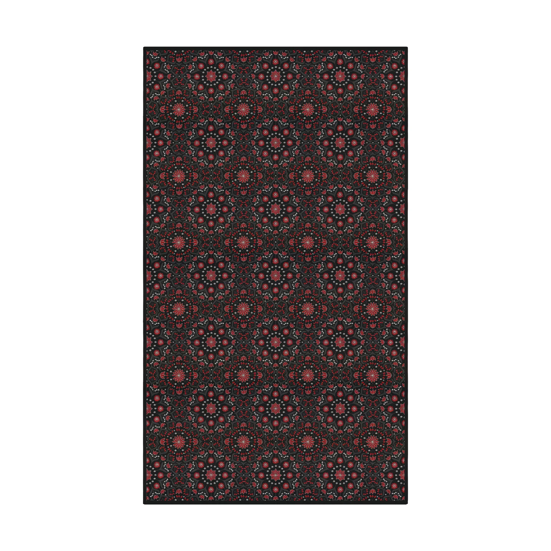 Toalha de mesa Bettys jul 145x250 cm, Vermelho-preto Ekelund Linneväveri