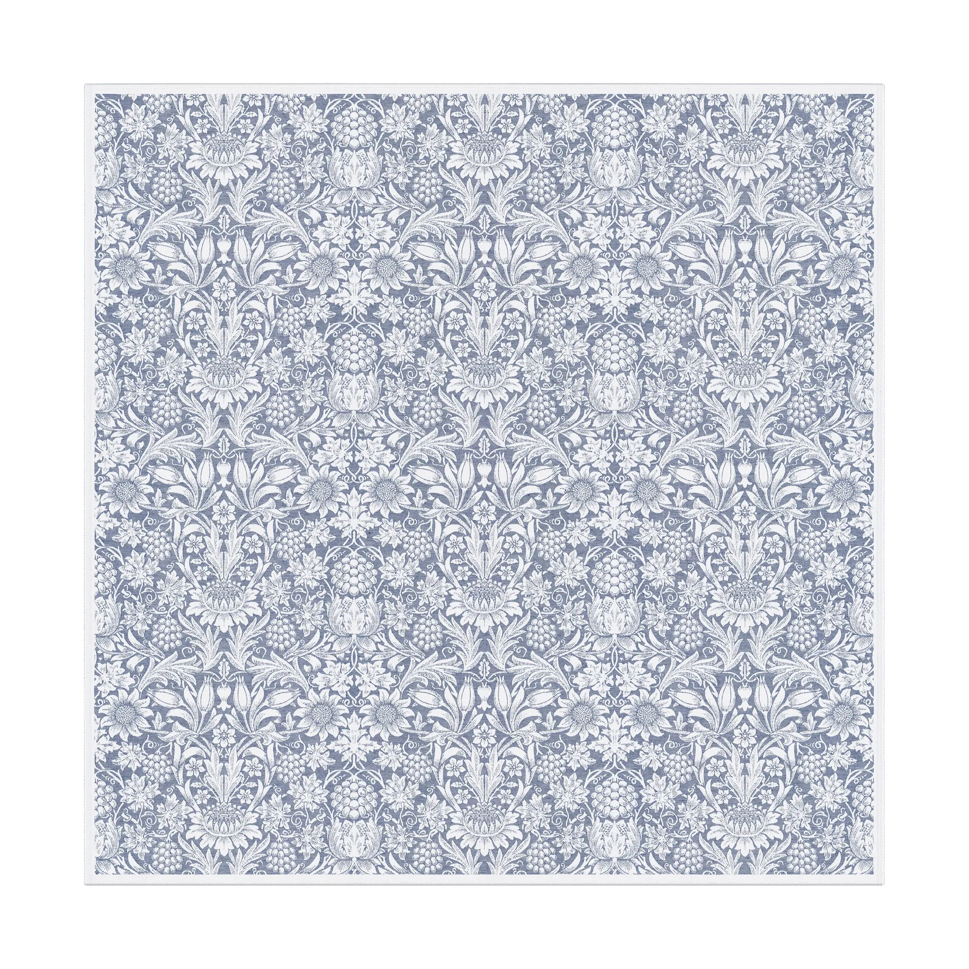 Toalha de mesa Sunflower 150x150 cm, Azul Ekelund Linneväveri