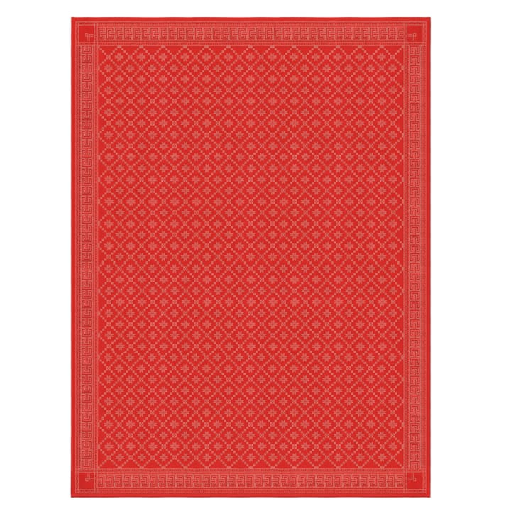 Toalha Rosa de oito folhas - 150x310 cm - Ekelund Linneväveri