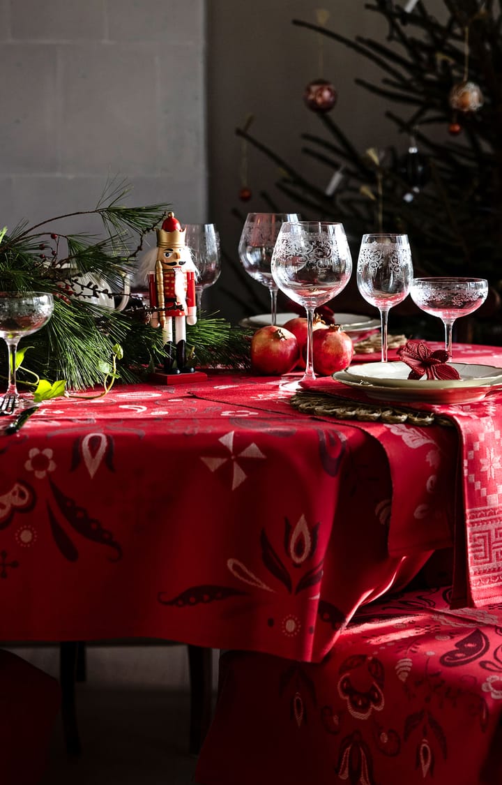 Torplyckan pano de cozinha 48x70 cm, Vermelho Ekelund Linneväveri