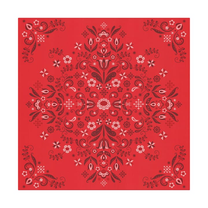 Torplyckan taolha de mesa 145x145 cm - Vermelho - Ekelund Linneväveri