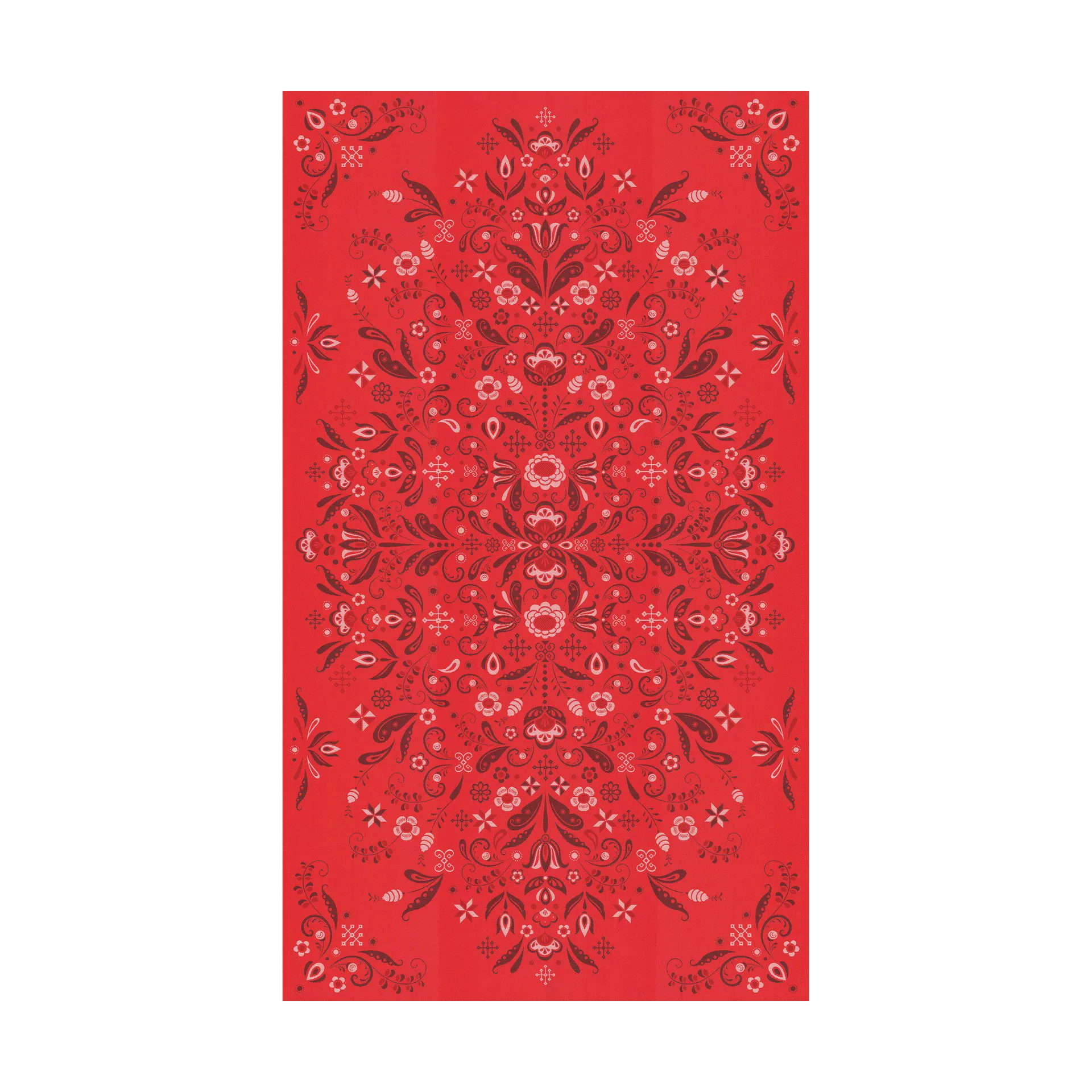 Torplyckan taolha de mesa 145x250 cm, Vermelho Ekelund Linneväveri