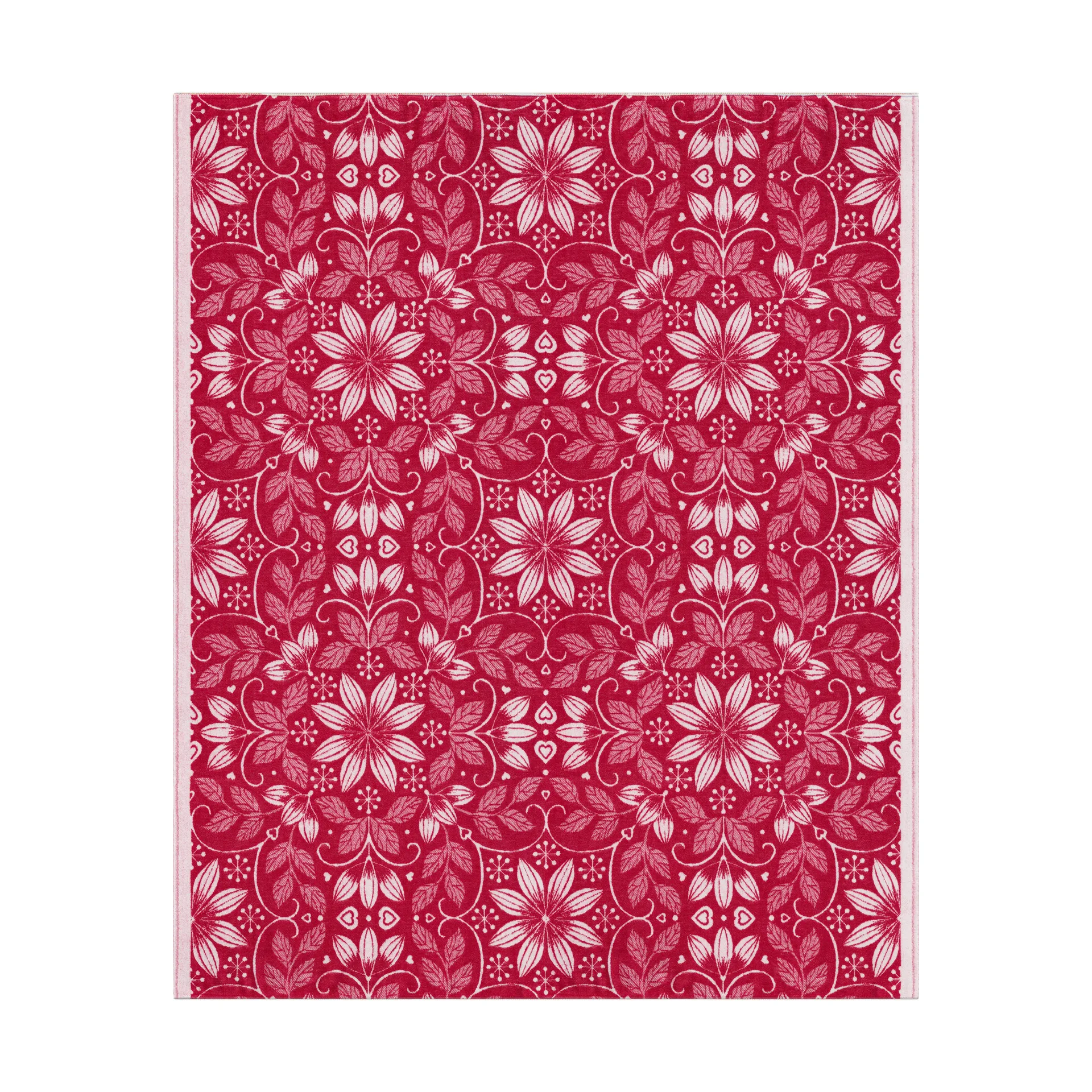 Värme manta de algodão 140x170 cm, Vermelho Ekelund Linneväveri