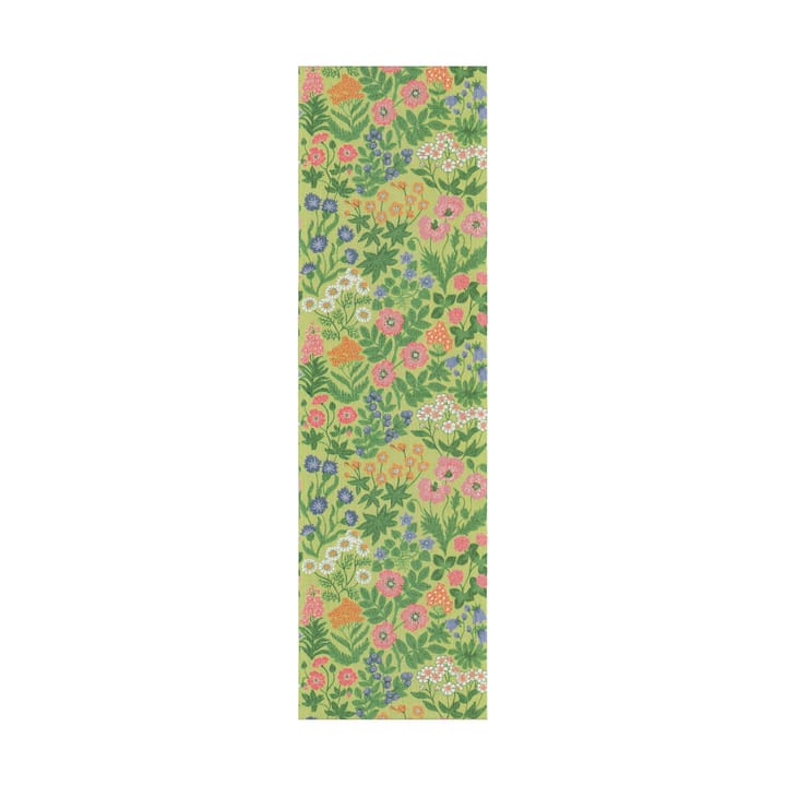 Vildblommor caminho de mesa 35x120 cm - Verde - Ekelund Linneväveri
