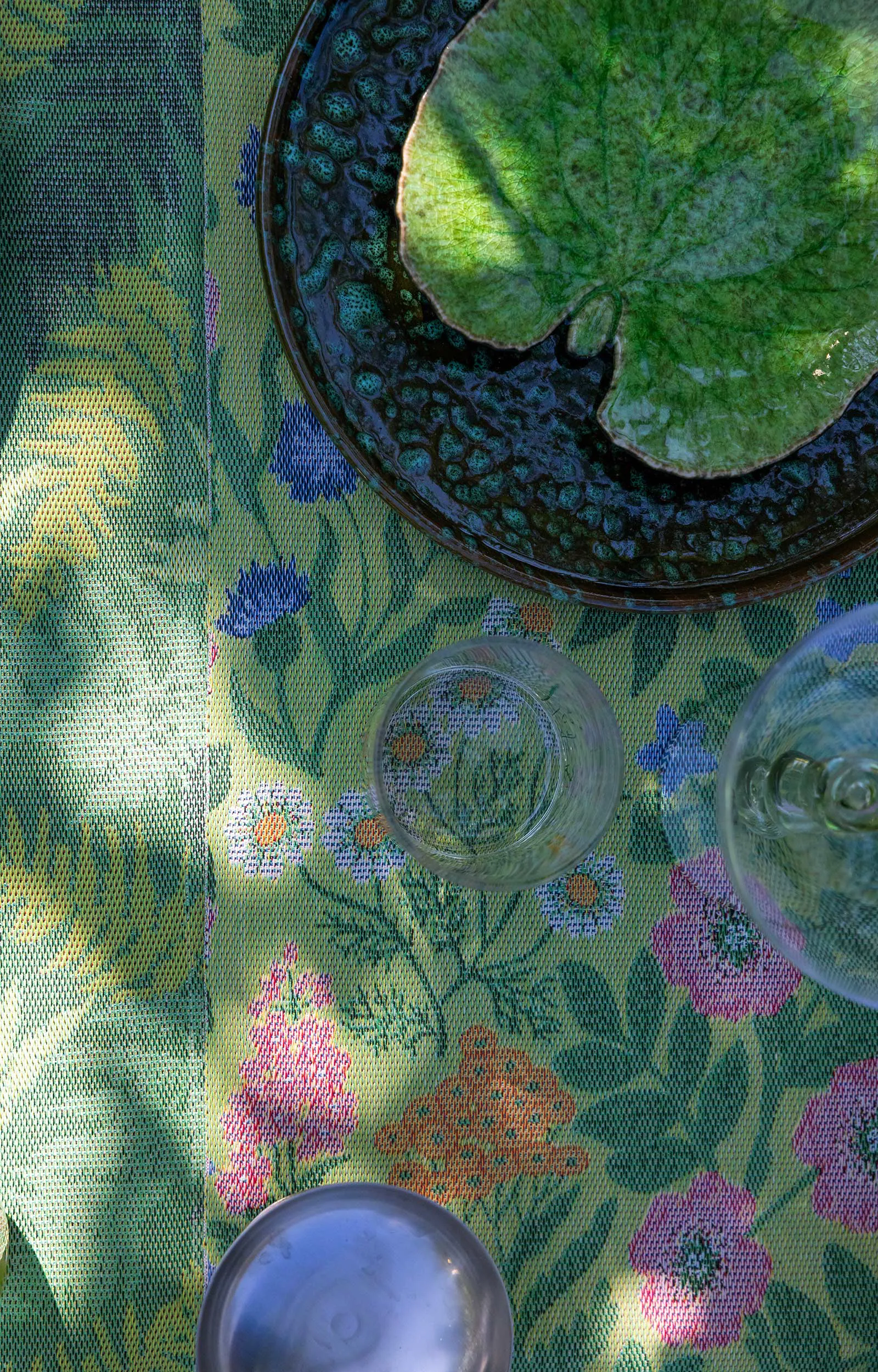 Vildblommor pano de cozinha 35x50 cm, Verde Ekelund Linneväveri