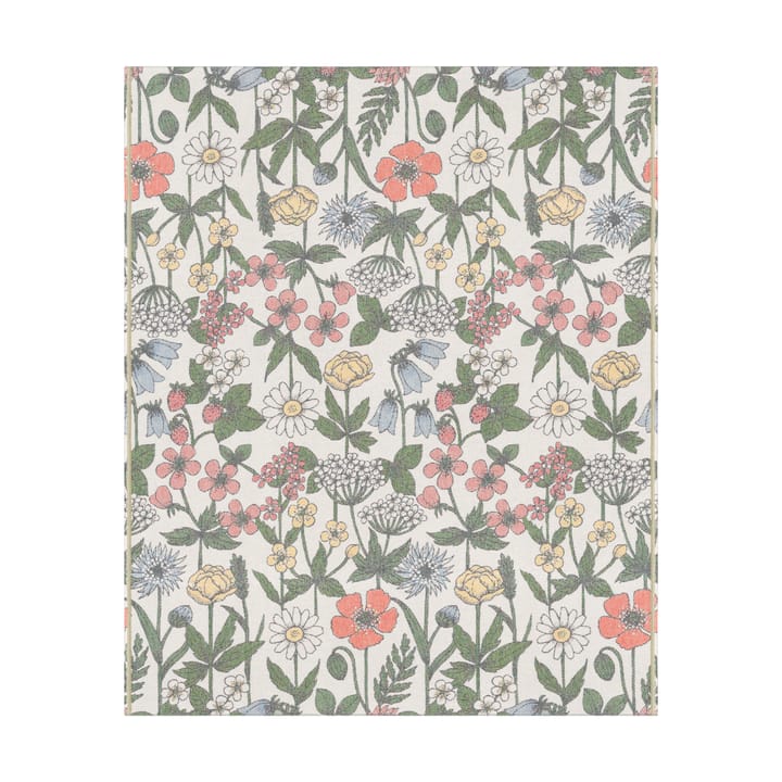 Vildblomster manta de algodão 140x170 cm - Multicolor - Ekelund Linneväveri