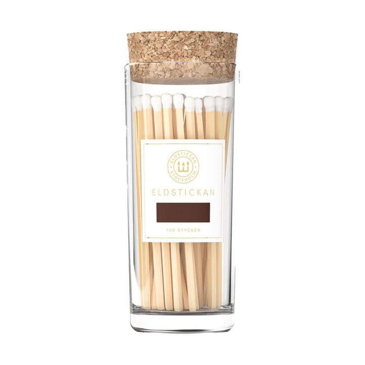 Caixa de fósforos Stora Eldstickan com 100 fósforos - Grande branco - Eldstickan