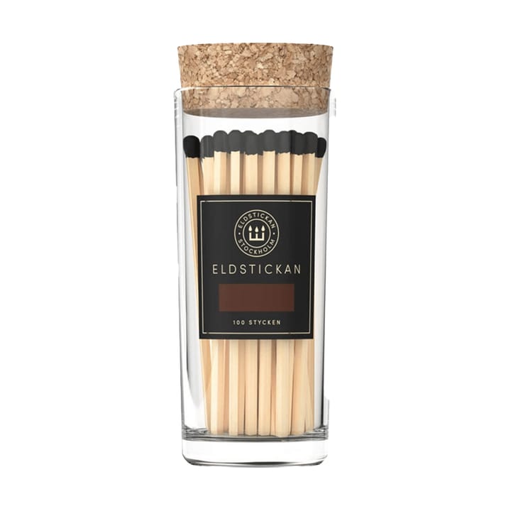 Caixa de fósforos Stora Eldstickan com 100 fósforos - Grande preto - Eldstickan