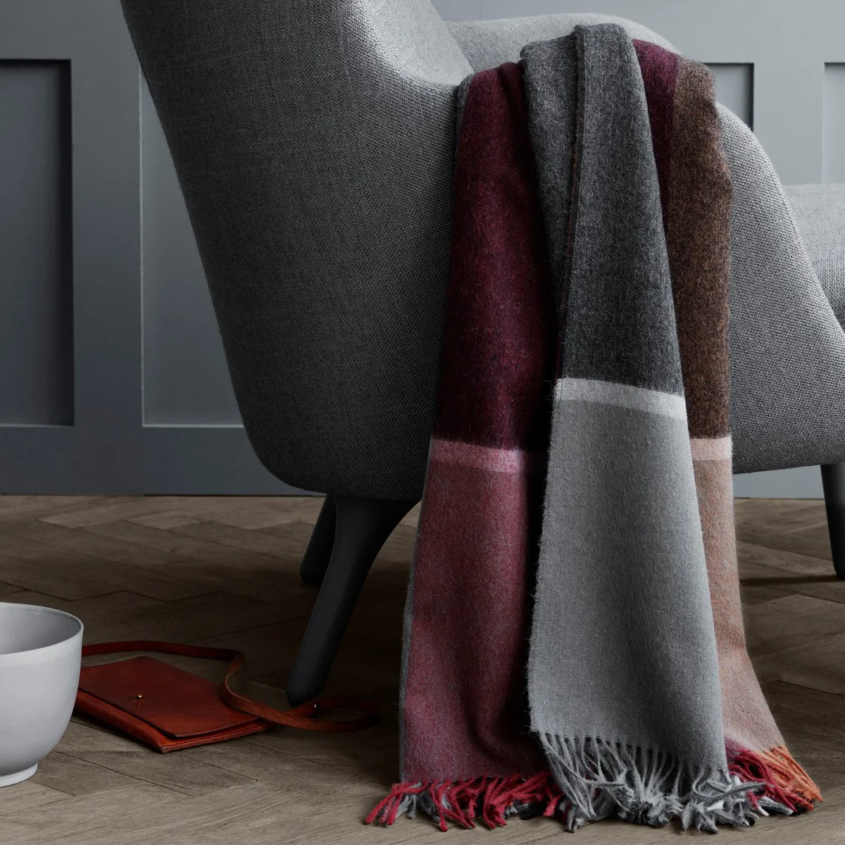 Manta Manhattan, terracota-vermelho magma Elvang Denmark