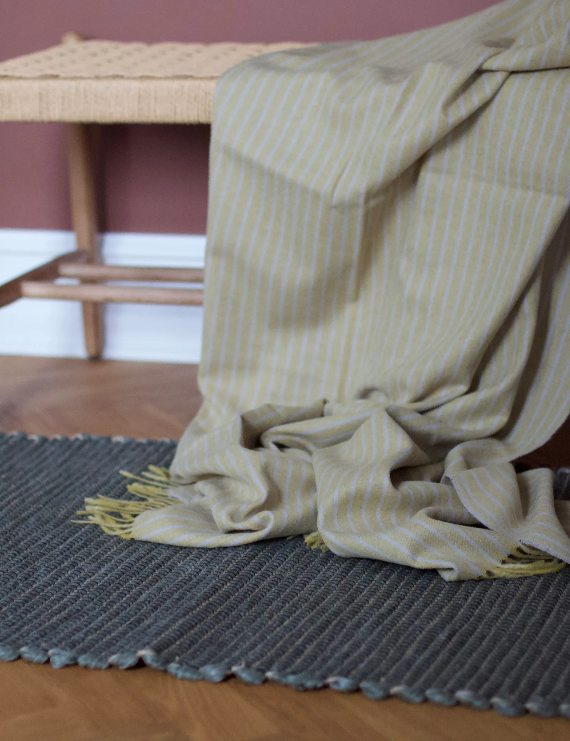 Manta Stripes 130x200 cm, Amarelo claro Elvang Denmark