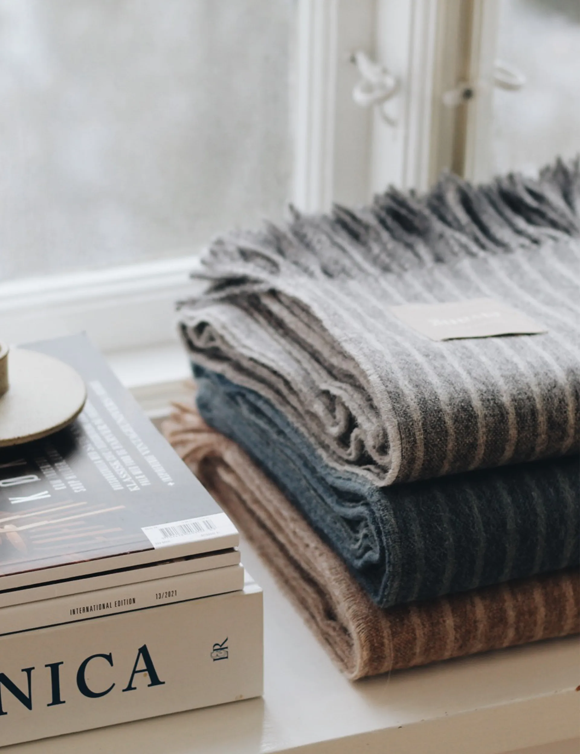 Manta Stripes 130x200 cm, Azul Mirage Elvang Denmark